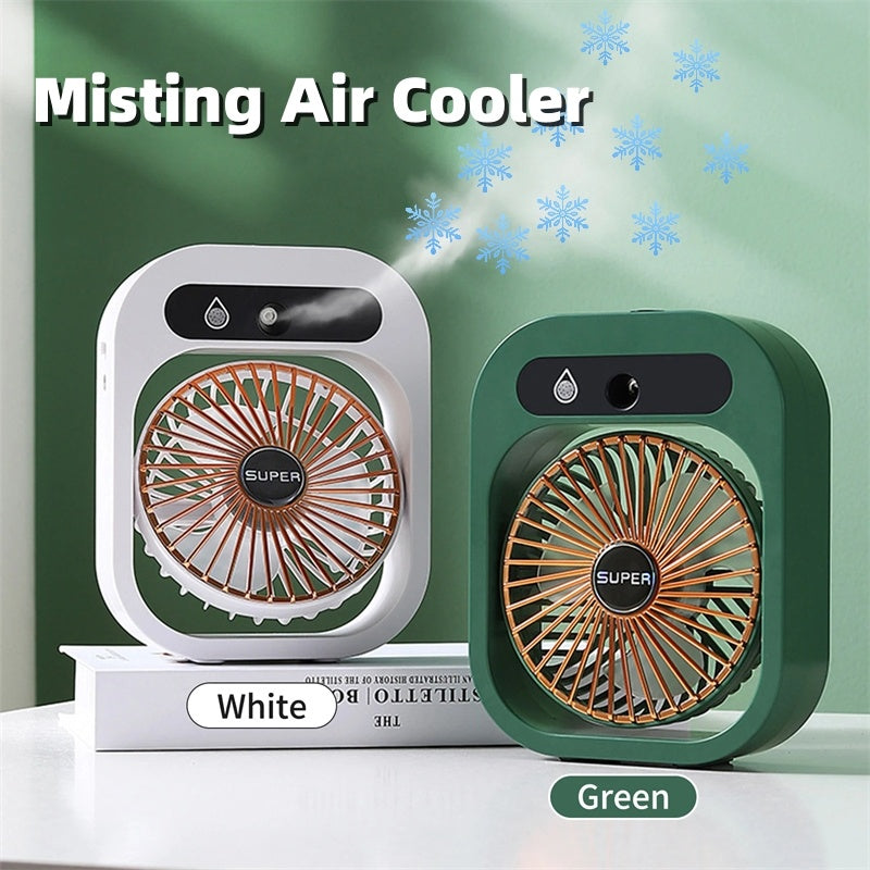 Portable USB Rechargeable Misting Fan with 3 Wind Speeds